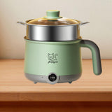 Maxbell Electric Hot Pot with Steamer Hotpot Ramen Cooker for Fried Rice Ramen Grey Green