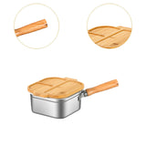 Maxbell Mini Deep Fryer Pot Stainless Steel Cooking Pot for Vegetables Fries Chicken