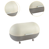 Maxbell Metal Bread Box Countertop Pastry Kitchen Storage for Home Countertop Donuts grey