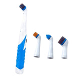 Maxbell Power Scrubber Household Handheld Bathroom Scrubber for Bathroom Tub Kitchen white and blue