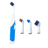 Maxbell Power Scrubber Household Handheld Bathroom Scrubber for Bathroom Tub Kitchen white and blue