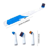 Maxbell Power Scrubber Household Handheld Bathroom Scrubber for Bathroom Tub Kitchen white and blue