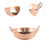 Maxbell Copper Pot Whipping Bowl with 2 Handles Hot Pot for Stovetop Picnics Camping