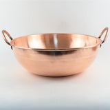 Maxbell Copper Pot Whipping Bowl with 2 Handles Hot Pot for Stovetop Picnics Camping