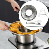 Maxbell Oil Filter Pan Anti Splashing Colander Oil Drain Pan for Baking Home Cooking