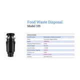 Maxbell Garbage Disposal 1/2 for Grinding Sturdy Easy Install Food Waste Disposer