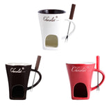 Maxbell 2xFondue Mug Coffee Cup Anniversary Home Melting Mug Butter Warmer Tapas 130ml white