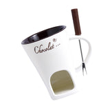 Maxbell 2xFondue Mug Coffee Cup Anniversary Home Melting Mug Butter Warmer Tapas 130ml white