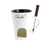 Maxbell 2xFondue Mug Coffee Cup Anniversary Home Melting Mug Butter Warmer Tapas 130ml white