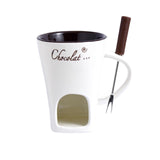 Maxbell 2xFondue Mug Coffee Cup Anniversary Home Melting Mug Butter Warmer Tapas 130ml white