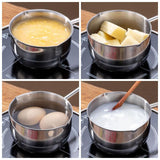 Maxbell Hot Oil Pan Multipurpose Stainless Steel Melting Pot for Kitchen Home Travel 500ml