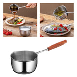 Maxbell Hot Oil Pan Multipurpose Stainless Steel Melting Pot for Kitchen Home Travel 500ml