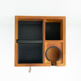 Maxbell Espresso Knock Box Espresso Tamper Wood Tamper Portafilter Stand for Kitchen
