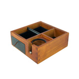 Maxbell Espresso Knock Box Espresso Tamper Wood Tamper Portafilter Stand for Kitchen
