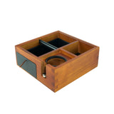 Maxbell Espresso Knock Box Espresso Tamper Wood Tamper Portafilter Stand for Kitchen