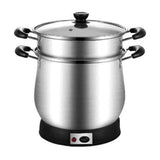 Maxbell Stainless Steel Stockpot 7L Simmer Pot for Thai Sticky Rice Pasta Vegetables