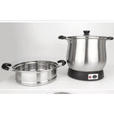 Maxbell Stainless Steel Stockpot 7L Simmer Pot for Thai Sticky Rice Pasta Vegetables