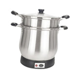 Maxbell Stainless Steel Stockpot 7L Simmer Pot for Thai Sticky Rice Pasta Vegetables