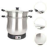 Maxbell Stainless Steel Stockpot 7L Simmer Pot for Thai Sticky Rice Pasta Vegetables