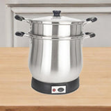 Maxbell Stainless Steel Stockpot 7L Simmer Pot for Thai Sticky Rice Pasta Vegetables