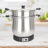 Maxbell Stainless Steel Stockpot 7L Simmer Pot for Thai Sticky Rice Pasta Vegetables