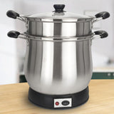 Maxbell Stainless Steel Stockpot 7L Simmer Pot for Thai Sticky Rice Pasta Vegetables