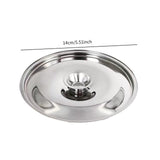 Maxbell 10Pcs Stainless Steel Lids Reusable for Measuring Pan Seasoning Pots Pans 14cm