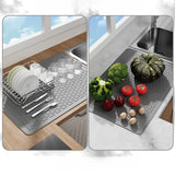 Maxbell Cooktop Cover Bar Mat Dry Glass Cooktop Protector for Pots Woks Cabinet Gray