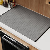Maxbell Cooktop Cover Bar Mat Dry Glass Cooktop Protector for Pots Woks Cabinet Gray