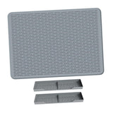 Maxbell Cooktop Cover Bar Mat Dry Glass Cooktop Protector for Pots Woks Cabinet Gray