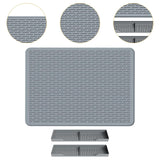 Maxbell Cooktop Cover Bar Mat Dry Glass Cooktop Protector for Pots Woks Cabinet Gray