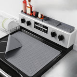 Maxbell Cooktop Cover Bar Mat Dry Glass Cooktop Protector for Pots Woks Cabinet Gray