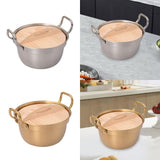 Maxbell Camping Pot Solid Soup Pot for Induction/Gas Cooker Commercial Use Household Silver