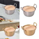 Maxbell Camping Pot Solid Soup Pot for Induction/Gas Cooker Commercial Use Household Silver