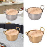 Maxbell Camping Pot Solid Soup Pot for Induction/Gas Cooker Commercial Use Household Silver