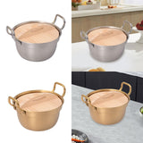 Maxbell Camping Pot Solid Soup Pot for Induction/Gas Cooker Commercial Use Household Silver