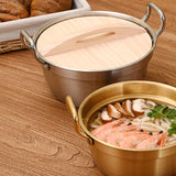 Maxbell Camping Pot Solid Soup Pot for Induction/Gas Cooker Commercial Use Household Silver