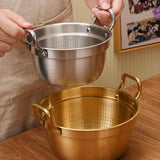 Maxbell Camping Pot Solid Soup Pot for Induction/Gas Cooker Commercial Use Household Silver