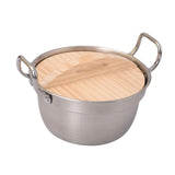 Maxbell Camping Pot Solid Soup Pot for Induction/Gas Cooker Commercial Use Household Silver