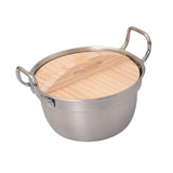 Maxbell Camping Pot Solid Soup Pot for Induction/Gas Cooker Commercial Use Household Silver