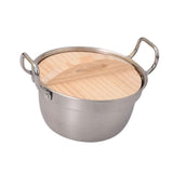 Maxbell Camping Pot Solid Soup Pot for Induction/Gas Cooker Commercial Use Household Silver