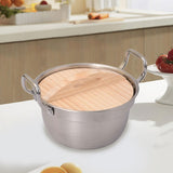 Maxbell Camping Pot Solid Soup Pot for Induction/Gas Cooker Commercial Use Household Silver