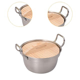 Maxbell Camping Pot Solid Soup Pot for Induction/Gas Cooker Commercial Use Household Silver