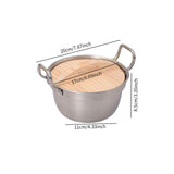 Maxbell Camping Pot Solid Soup Pot for Induction/Gas Cooker Commercial Use Household Silver