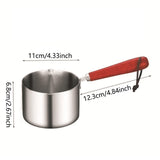 Maxbell Oil Splashing Pot Sturdy Hot Sauce Pot for Household Boiling Butter Stovetop 500ML
