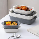 Maxbell Baking Dish Cooking Sturdy Deep Cooking Plate for Microwave Daily Use Dinner