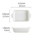 Maxbell Baking Dish Cooking Sturdy Deep Cooking Plate for Microwave Daily Use Dinner