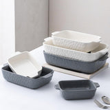 Maxbell Baking Dish Cooking Sturdy Deep Cooking Plate for Microwave Daily Use Dinner