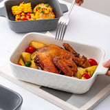 Maxbell Baking Dish Cooking Sturdy Deep Cooking Plate for Microwave Daily Use Dinner