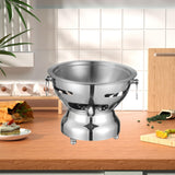 Maxbell Shabu Pot Cooking Pot Alcohol Hot Pot for Family Gathering Household Camping silvery